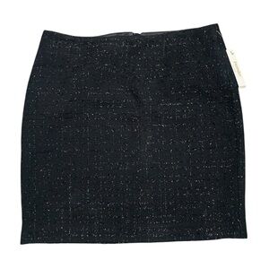 Laundry By Shelli Segal Black Textured Pencil Skirt